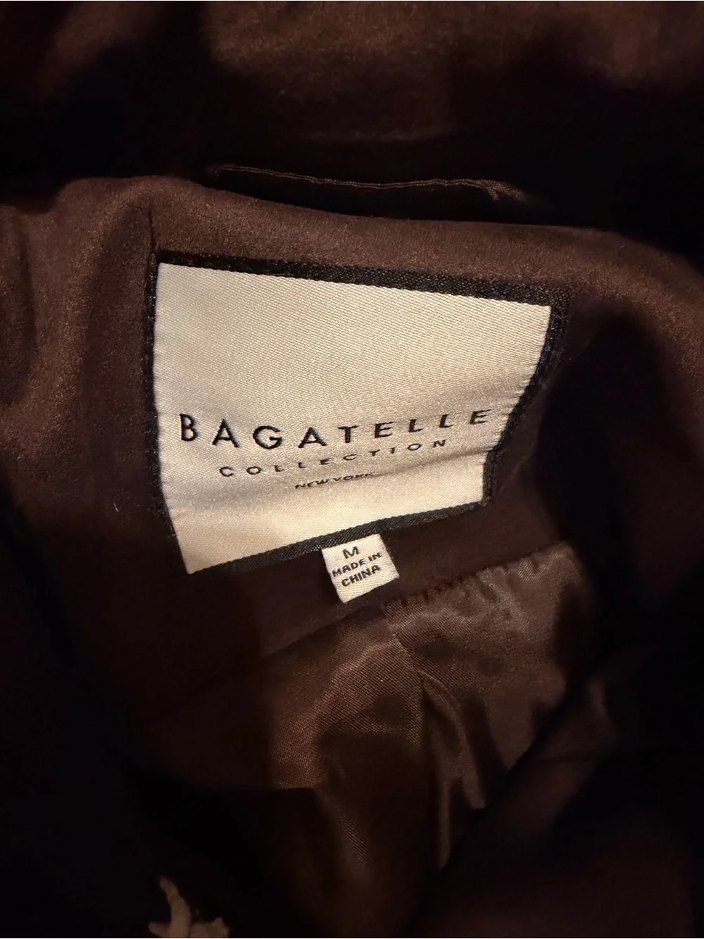 Bagatelle Collection Brown Suede Crochet Trim Button Collared Jacket Size M - Picture 3 of 5